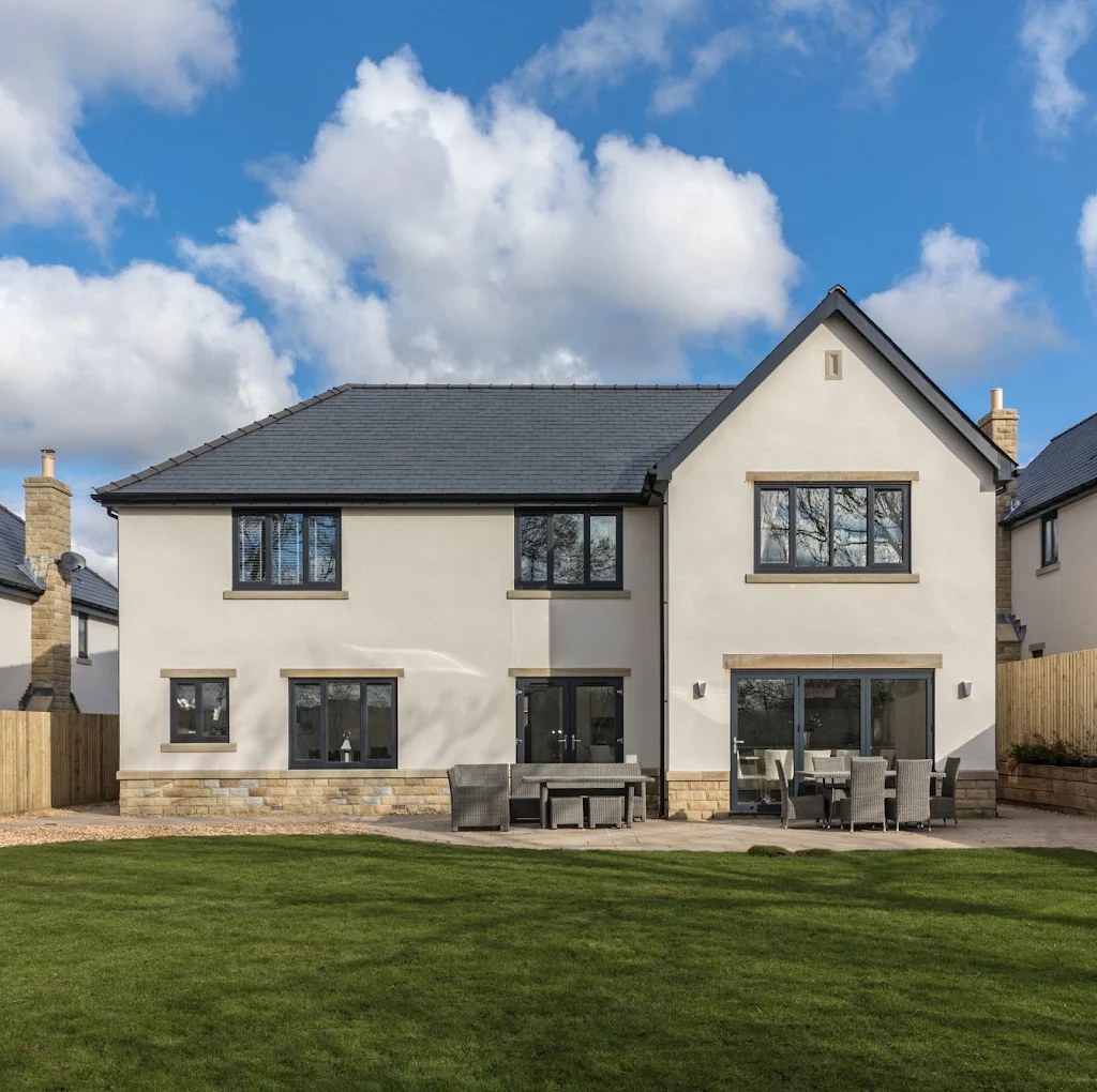 new build home with new windows fitted in Northumberland